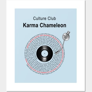 KARMA CHAMELEON LYRICS ILLUSTRATIONS Posters and Art